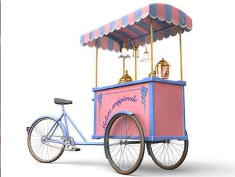 vintage gelato cart